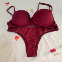 Conjunto Lingerie Nathaly Calcinha, Sutiã com Bojo e Aro