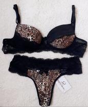 Conjunto lingerie onça Conjunto lingerie onça