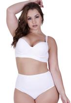 Conjunto Lingerie Plus Size Calcinha Cós Alto Sutiã com Bojo Bojão - CONJUNTO DANI