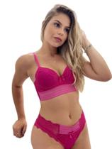 Conjunto lingerie plus size em renda calcinha fio super confortável .
