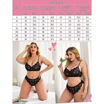 Conjunto lingerie plus size em renda calcinha fio super confortável .