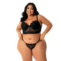 Conjunto Lingerie Plus Size Sensual Calcinha Sensual Sutiã Bojo Conjunto Lingerie Plus Size Sensual Calcinha Sensual Sutiã Bojo