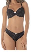 Conjunto Lingerie Poá DeMillus Pointelle (67379/53379) PRETO