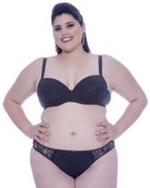 Conjunto Lingerie Preto Plus Size Tam 54 (1061) Conjunto Lingerie Preto Plus Size Tam 54 (1061)