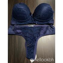 Conjunto Lingerie - Renda azul- G