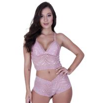 Conjunto Lingerie Renda Calcinha Sutiã Sem Bojo Cropped Alta Qualidade Conjunto Lingerie Renda Calcinha Sutiã Sem Bojo Cropped Alta Qualidade