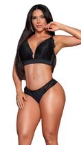 Conjunto Lingerie Renda Preto Danúbia Conjunto Lingerie Renda Preto Danúbia