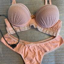 Conjunto Lingerie Renda Rosa Bubblegum Conjunto Lingerie Renda Rosa Bubblegum