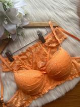 Conjunto Lingerie rendado, calcinha fio Milena