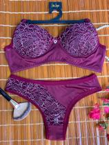 Conjunto lingerie roxa. P, M, G e GG. Conjunto lingerie roxa. P, M, G e GG.
