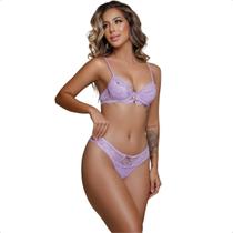 Conjunto Lingerie Sexy Feminina Confortável Luxo Com Bojo Push Up Fio Dental Kit Intíma Sensual Lindo Conjunto Lingerie Sexy Feminina Confortável Luxo Com Bojo Push Up Fio Dental Kit Intíma Sensual Lindo