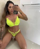 Conjunto Lingerie Summer Neon Todo Lima Sem Bojo Renda Exclusiva Sutiã Microfibra Alças Fina Calcinha Semi Fio Renda