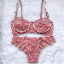 Conjunto Lingerie Sutiã De Renda Sem Bojo Com Arco Meia Taça Calcinha Tanga Langerie Sexy Conjunto Lingerie Sutiã De Renda Sem Bojo Com Arco Meia Taça Calcinha Tanga Langerie Sexy