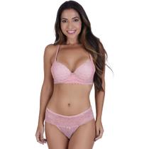 Conjunto Lingerie Sutiã Dupla Função Vellfer VF-112 Rosa
