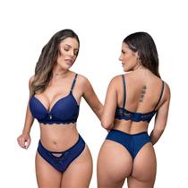 Conjunto Lingerie Sutiã Reforçado Calcinha Fio Duplo Luxo Sexy