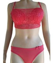 Conjunto Lingerie Sutiã Renda Decote Calcinha Rafa Gatha 720
