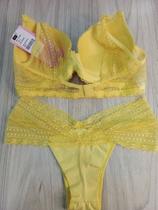 Conjunto lingerie Tam M amarelo