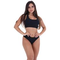 Conjunto Lingerie Top + Calcinha Algodão