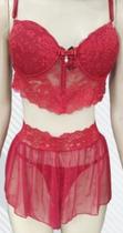 Conjunto Lingerie Vermelha Atrevida Conjunto Lingerie Vermelha Atrevida