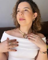 Conjunto Linhas Duo - Dois Banhos - Semijoia Banhada a Ouro 18K e Rodio