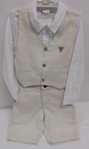 Conjunto Linho Social + Colete Luxo Menino Paraiso Rf 17084