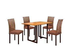 Conjunto Lisboa com 4 Cadeiras e Base Goiás BM Tubulares Conjunto Lisboa com 4 Cadeiras e Base Goiás BM Tubulares