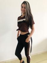Conjunto listra suede g Conjunto listra suede g