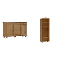 Conjunto Livreiro + Balcão 3 Portas 100% Madeira Maciça - Linha Rubi Finestra Móveis Conjunto Livreiro + Balcão 3 Portas 100% Madeira Maciça - Linha Rubi Finestra Móveis