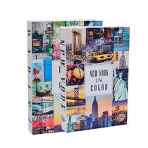 Conjunto Livros Caixa Decoração Estampa Paris New York