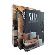 Conjunto Livros Caixa Decorativa Fake Fashion Amor Viagem