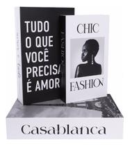 Conjunto Livros Fake 3 Caixa Decorativa Enfeite de Interiores Decor Conjunto Livros Fake 3 Caixa Decorativa Enfeite de Interiores Decor