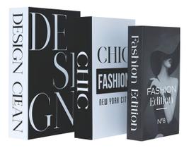 Conjunto Livros Fake 3 Caixa Decorativa Enfeite de Interiores Decor Conjunto Livros Fake 3 Caixa Decorativa Enfeite de Interiores Decor