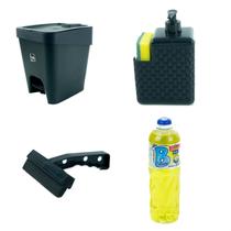 Conjunto Lixeira 8L e Dispenser e detergente