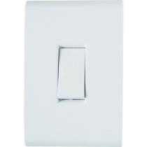 Conjunto Liz Branco 4x2 com 1 Interruptor Bipolar de 10 Ampères e 250 Volts - 57170004 - TRAMONTINA Conjunto Liz Branco 4x2 com 1 Interruptor Bipolar de 10 Ampères e 250 Volts - 57170004 - TRAMONTINA