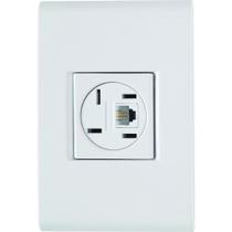 Conjunto Liz Branco 4x2 com 1 Tomada para Telefone 4P+RJ11 - 57170018 - TRAMONTINA Conjunto Liz Branco 4x2 com 1 Tomada para Telefone 4P+RJ11 - 57170018 - TRAMONTINA