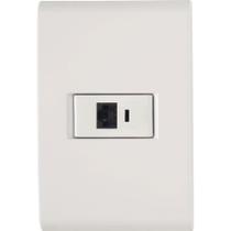 Conjunto Liz Branco 4x2 com 1 Tomada Para Telefone Rj11 57170019 Tramontina Cj.tomada P-telefone