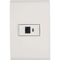 Conjunto Liz Branco 4x2 com 1 Tomada para Telefone RJ11 - 57170019 - TRAMONTINA