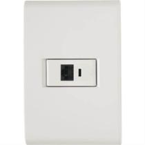 Conjunto Liz Branco 4x2 Com 1 Tomada Rj45 Cat:6 - 57170022 - Tramontina Rj45 Tramontina 57170-022