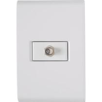 Conjunto Liz Branco 4x2 com 1 Tomada TV/SAT Coaxial - 57170017 - TRAMONTINA Conjunto Liz Branco 4x2 com 1 Tomada TV/SAT Coaxial - 57170017 - TRAMONTINA
