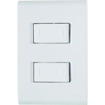 Conjunto Liz Branco 4x2 com 2 Interruptores Paralelos de 10 Ampères e 250 Volts - 57170041 - TRAMONTINA Conjunto Liz Branco 4x2 com 2 Interruptores Paralelos de 10 Ampères e 250 Volts - 57170041 - TRAMONTINA
