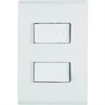 Conjunto Liz Branco 4x2 com 2 Interruptores Simples de 10 Ampères e 250 Volts - 57170040 - TRAMONTINA