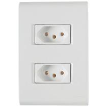 Conjunto Liz Branco 4x2 com 2 Tomadas 2P+T de 10 Ampères e 250 Volts - 57170065 - TRAMONTINA