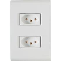 Conjunto Liz Branco 4x2 com 2 Tomadas 2p+t de 20 Ampères E 250 Volts 57170066 Tramontina Cj.2 To Conjunto Liz Branco 4x2 com 2 Tomadas 2p+t de 20 Ampères E 250 Volts 57170066 Tramontina Cj.2 To