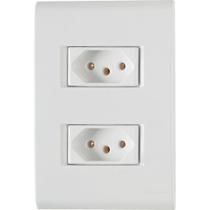 Conjunto Liz Branco 4x2 com 2 Tomadas 2P+T de 20 Ampères e 250 Volts - 57170066 - TRAMONTINA