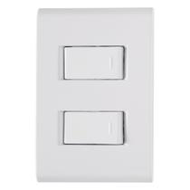 Conjunto Liz Placa 4x2 + 2 Interruptores Simples 10A 250V Branco Tramontina