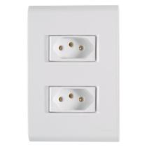 Conjunto Liz Placa 4x2 + 2 Tomadas 2P+T 10A 250V Branco Tramontina