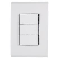 Conjunto Liz Placa 4x2 + 3 Interruptores Simples 10A 250V Branco Tramontina