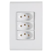 Conjunto Liz Placa 4x2 + 3 Tomadas 2P+T 10A 250V Branco Tramontina