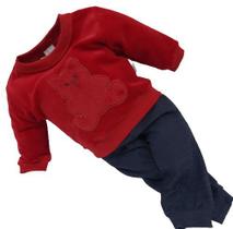 Conjunto Longo Bebê Menina Inverno Blusa Plush + Calça 2814
