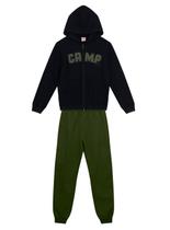 Conjunto Longo Brandili 55954 Infantil Com Capuz e Bolsos Moletom T. 04/10 Conjunto Longo Brandili 55954 Infantil Com Capuz e Bolsos Moletom T. 04/10